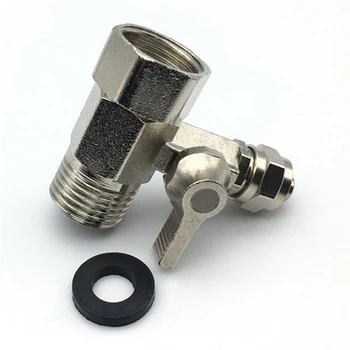 

Feed Water Adapter 1/2'' to 1/4'' Faucet Water Filter Ball Valve Tap Tee Connector Valve For Hardware Tools
