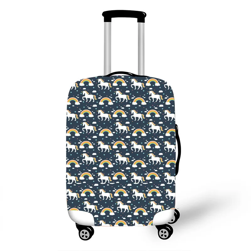 Милые животные чемодан защитный чехол Единорог эластичные дорожные чемоданы пылезащитный чехол Аксессуары Organizadores 18-32 xl дюймов - Цвет: 7