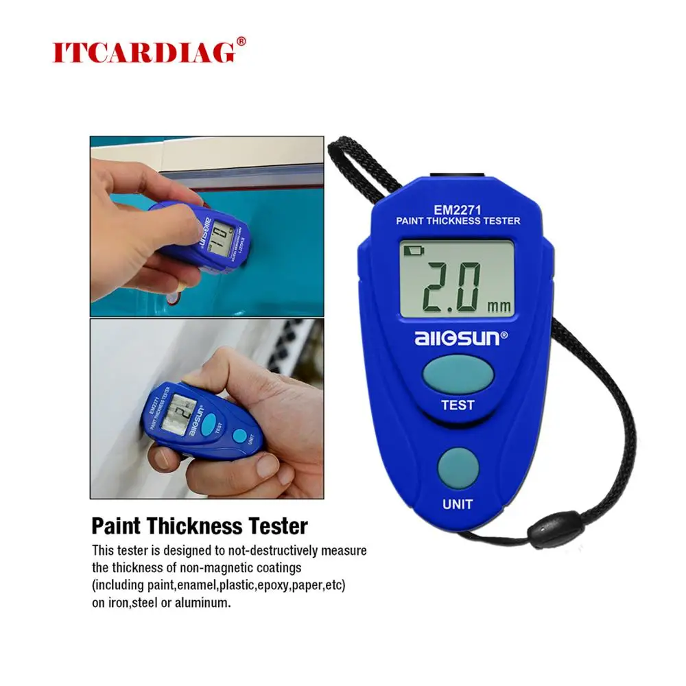 Digital Mini Automobile Thickness Gauge Car Paint Tester Thickness