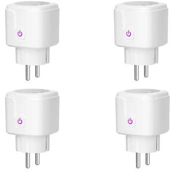 

WIFI Smart Plug 16A WiFi Socket with Timing APP Control,Compatible Alexa Google Home Mini IFTTT Voice Intelligent Control(EU Plu