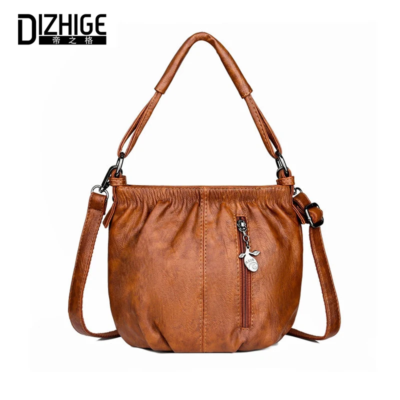 

DIZHIGE Brand Soft PU Women Handbag High Quality Crossbody Bag For Women Designer Large Capacity Multi-pocket Shoulder Bags New