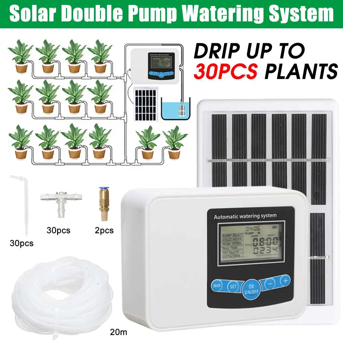 Садовый капельный телефон контроллер двойного насоса система таймера