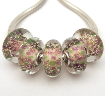

JGWGT 2018 5X 100% Authenticity S925 Sterling Silver Beads Murano Glass beads Fit European Charms Bracelet diy jewelry Lampwork