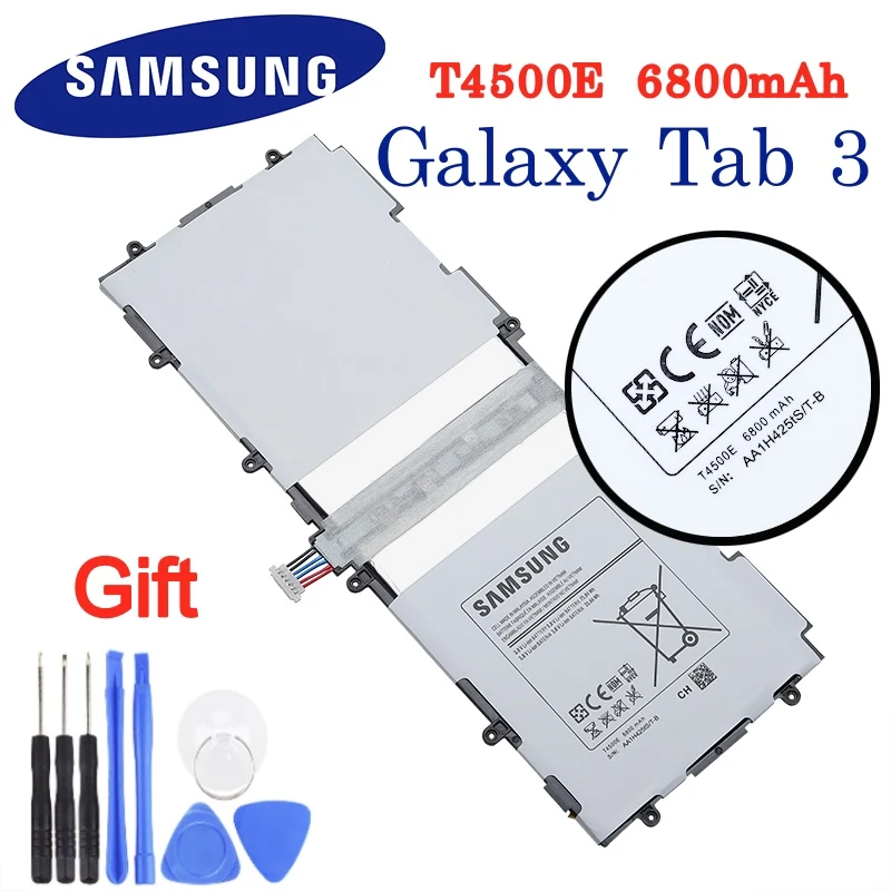 Оригинальный сменный аккумулятор Samsung T4500E 6800 мАч для GALAXY Tab 3 P5210 P5200 P5220