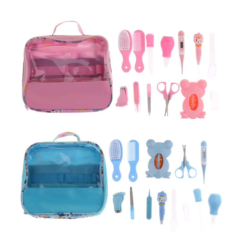 13x Multifunction Baby Nail Hair Care Thermometer Grooming Brush Kit Accessories