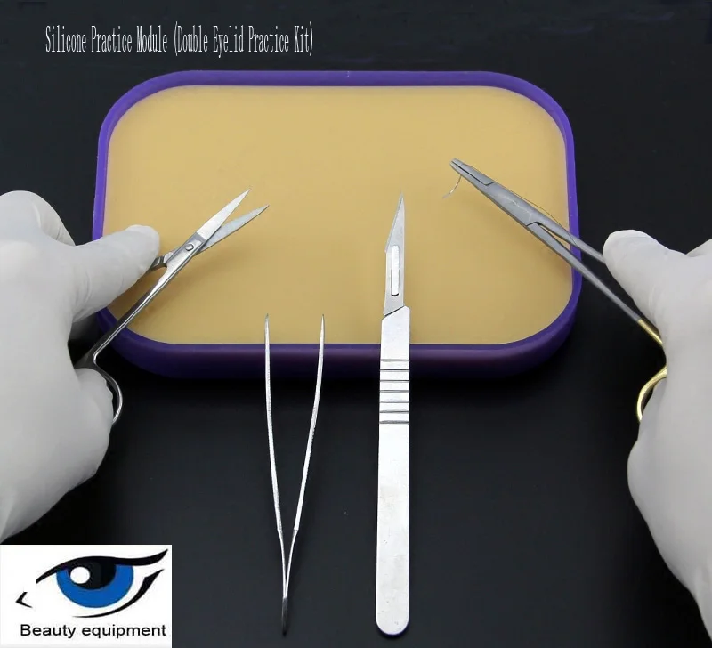 

Students practice basic 12-piece suit Double eyelid suture practice simulation silicone module suture needle embedding surgery t