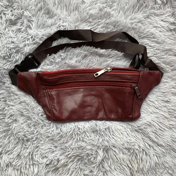 

Fanny Pack Women Belt Bag Genuine Leather Waist Bag Fashion Women's Pure Color Ring PU Messenger Shoulder Chest pochete homem