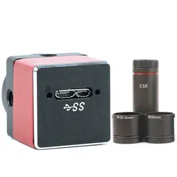 5.0MP микро usb 3,0 HD цифровой промышленный микроскоп Видео C-mount электронная камера + 0.5X C-MOUNT адаптер 30 мм/30,5 мм кольцо