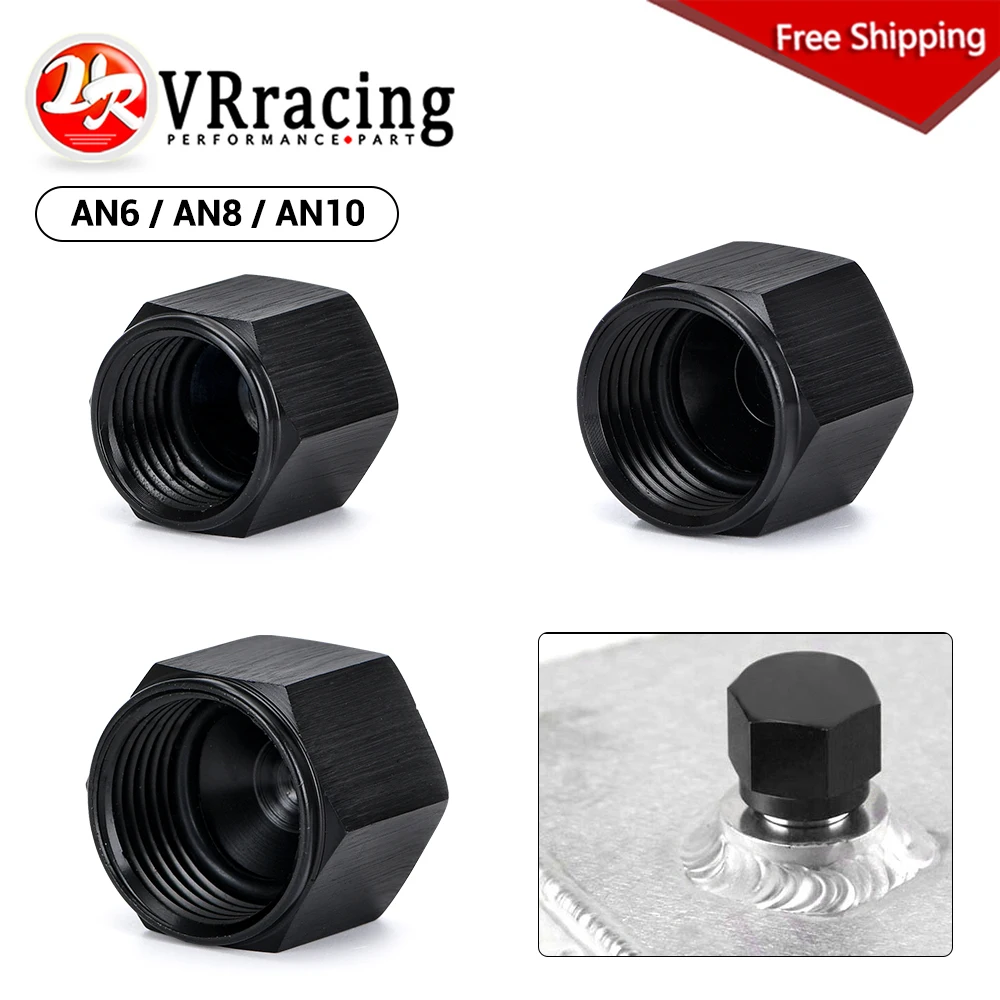 AN10-10AN 5/8" Aluminum Tube Nuts Fitting Adapter Black 