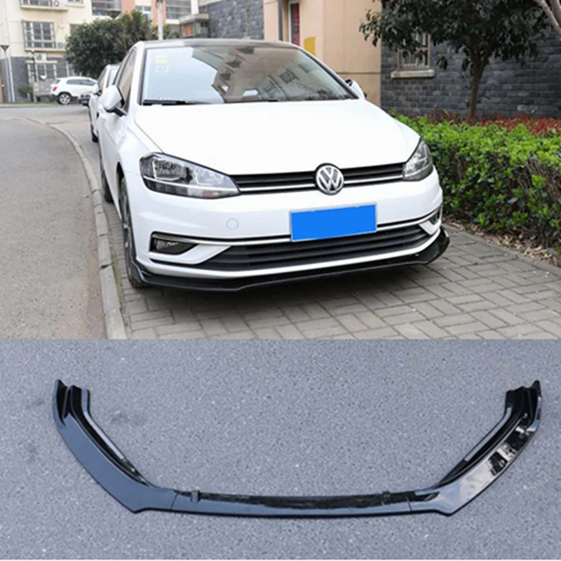 Разветвители губ переднего бампера для VW Volkswagen Golf 7.5 Standard хэтчбек 4-дв. 2018 2019 3