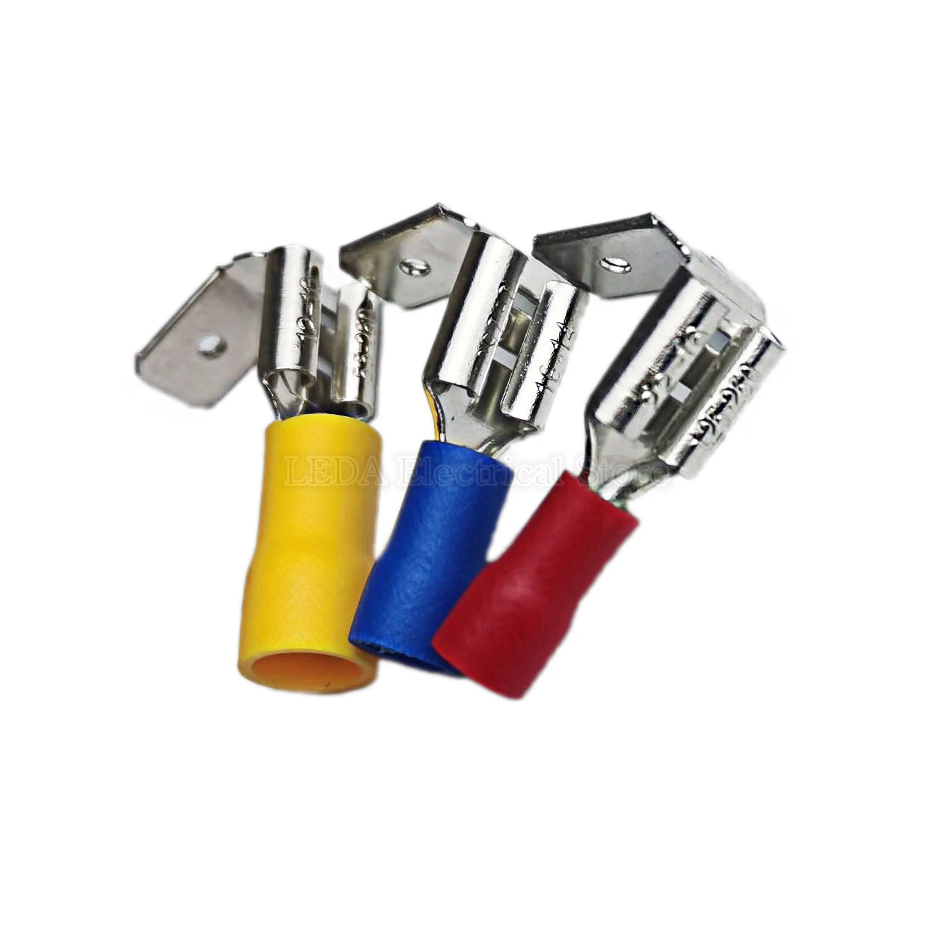 Terminais de Pbdd Pré-isolantes Conector do Cabo Série Piggy Back Azul Amarelo Vermelho 70 Pcs