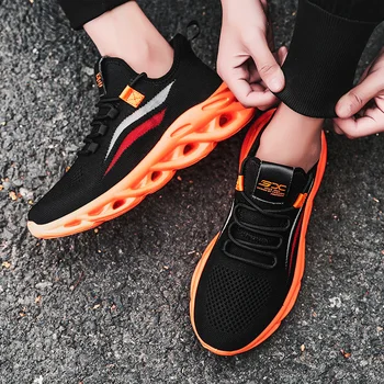 

Mesh Men Casual Shoes Lac-up Men Shoes Lightweight Comfortable Breathable Walking Sneakers Tenis Masculino Adulto