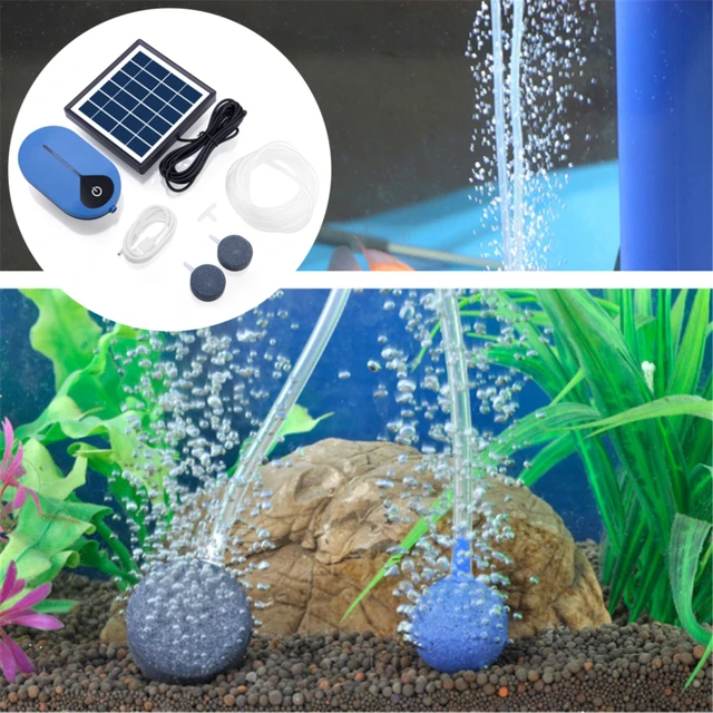 Bomba De Aire Con Panel Solar Para Acuario, Compresor Silencioso De Oxígeno  Para Tanque De Peces, Oxigenador, Aireador, Accesorios Para Acuario, Nuevo  - Bombas De Aire Y Accesorios - AliExpress