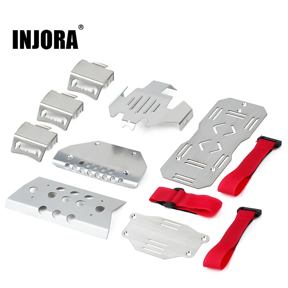 Противоскользящая пластина для шасси INJORA из нержавеющей стали 1/10 RC Crawler Traxxas TRX-6 G63