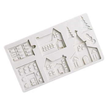 

Christmas Gingerbread House Silicone Mold Fondant Mould Cake Decorating Tools Chocolate, Gumpaste, Sugarcraft, Kitchen Gadgets