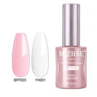 MIZHSE White And Pink Nail Gel Polish French Manicure Set With French Nail Tip Guide Soak Off 18ml Gel For Professional Nail Art 2