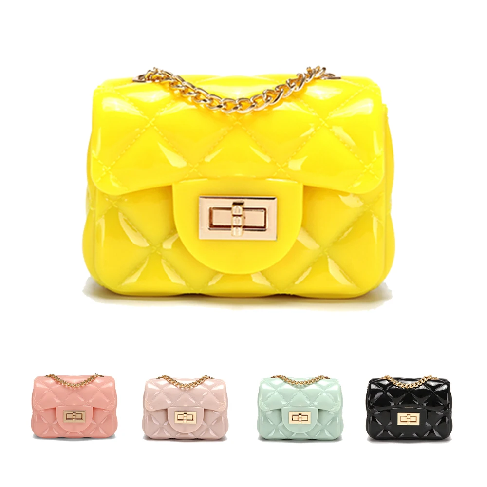

New Arrival Girls Summer Mini PVC Jelly Bags Fit for Both Adult and Children Women Cross Body Chain Bags Baby Kids Purses