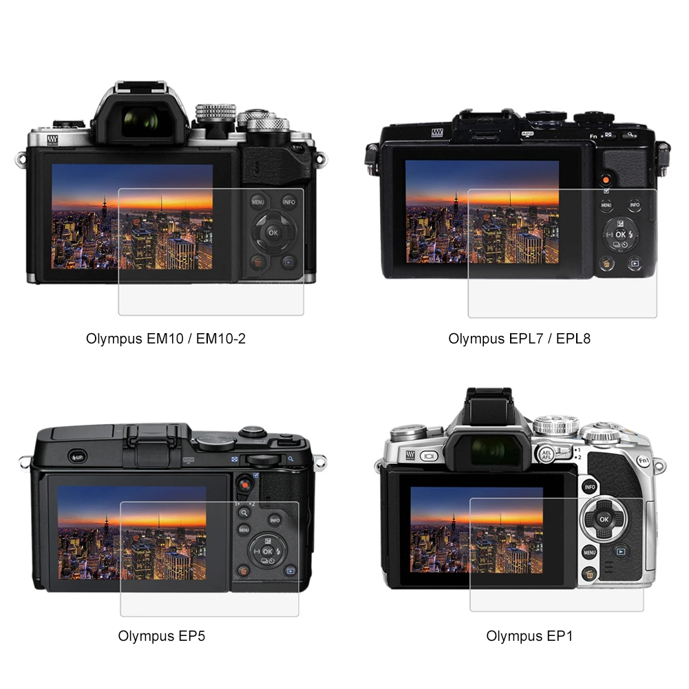 Защитная пленка для ЖК-экрана Olympus E-M10/EM1/EP5/E-PL7/E-PL8 Camera 2.5D 0 3 мм изогнутые края