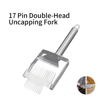 

17 Pine Double-headed Beekeeping Goods Uncapping Honey Knife Fork For Beekeeper Tool Bee Comb Scraper