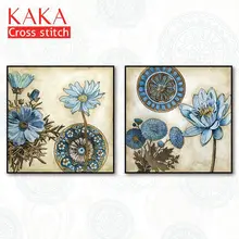 Cross stitch kits,Embroidery needlework sets with printed pattern,11CT-canvas for Home Decor Painting,Flowers Full NCKF236