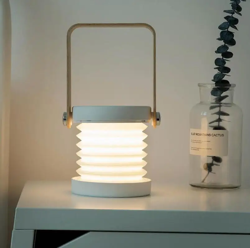 

Foldable Touch Dimmable Reading LED Night Light Portable Lantern Lamp USB Rechargeable for Children Kids Gift Bedside Bedroom