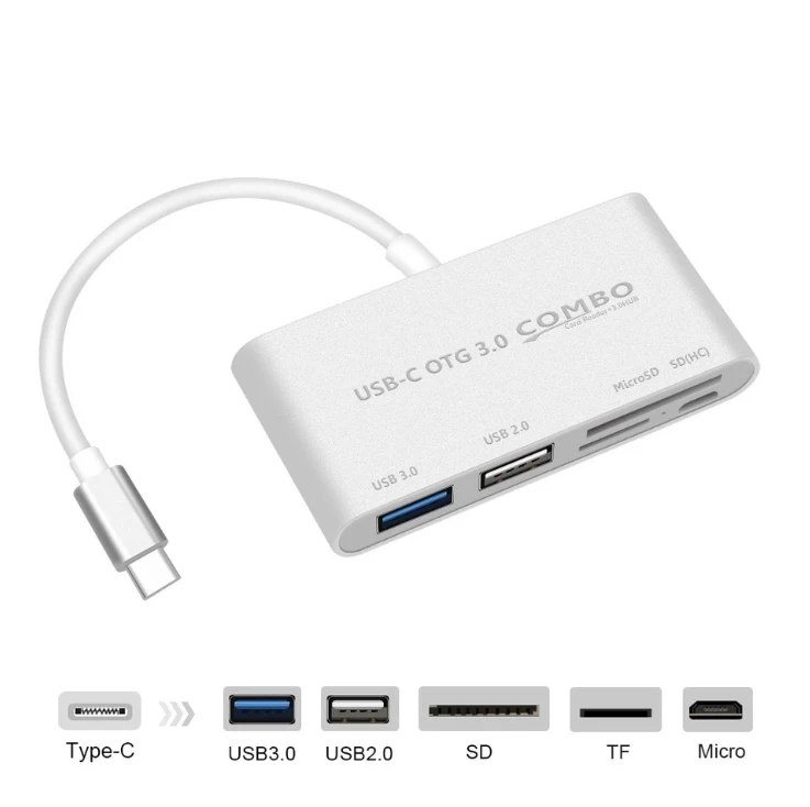 Muti-função Usb C3.1 Tipo-c Otg para Leitor de Cartão Adaptador Usb 3.0 sd tf para Laptops tipo c Leitores de cartão - Imagem 3