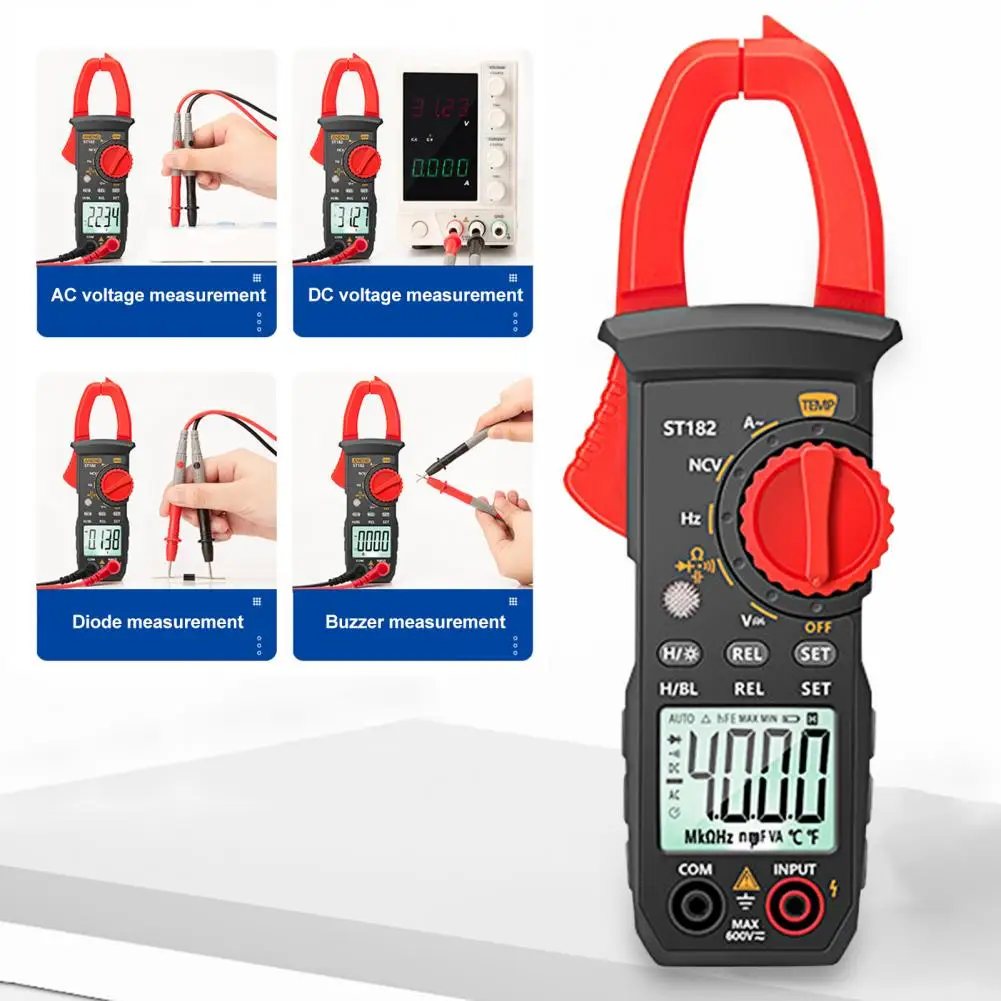 Long Life Span Electric Multimeter Safe Protection Auto Shut-Off Practical AC Current 600A Electrical Digital Clamp Meter