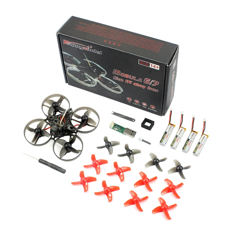 Happymodel Mobula7 75 мм Mobula6 65 мм Bwhoop Crazybee F4 Pro OSD 2S FPV гоночный Дрон Квадрокоптер с обновлением BB2 ESC 700TVL BNF - Цвет: Frsky Non-EU Basic