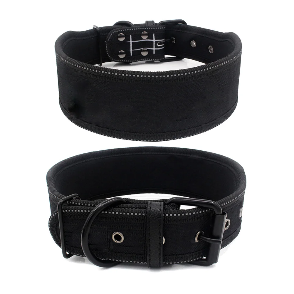 black with harness Ошейник для собак, регулируемый светоотражающий полосатый ошейник для собак, щенков DC120 - Цвет: black with harness