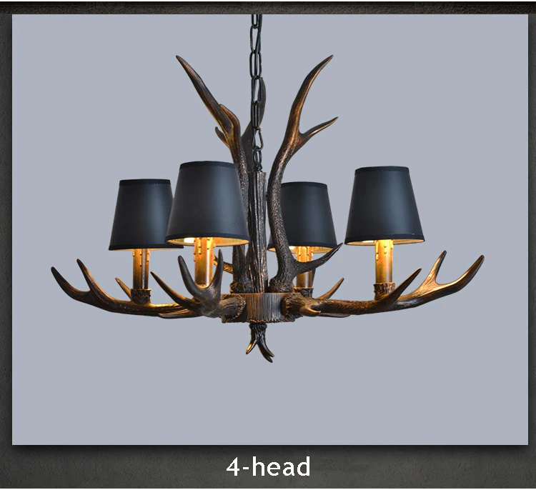 crystal ball chandelier E14 Chandelier Antler Pendant Light America Retro Hanging Lighting for Living Room Coffee Bar Loft Restaurant Hotel Lobby Lamps dining room chandeliers