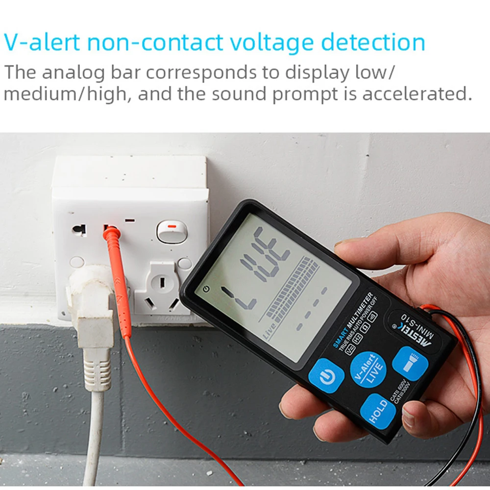 MESTEK 3,5 дюймов Большой экран ультратонкий Интеллектуальный мультиметр полностью автоматический многофункциональный бытовой цифровой мультиметр