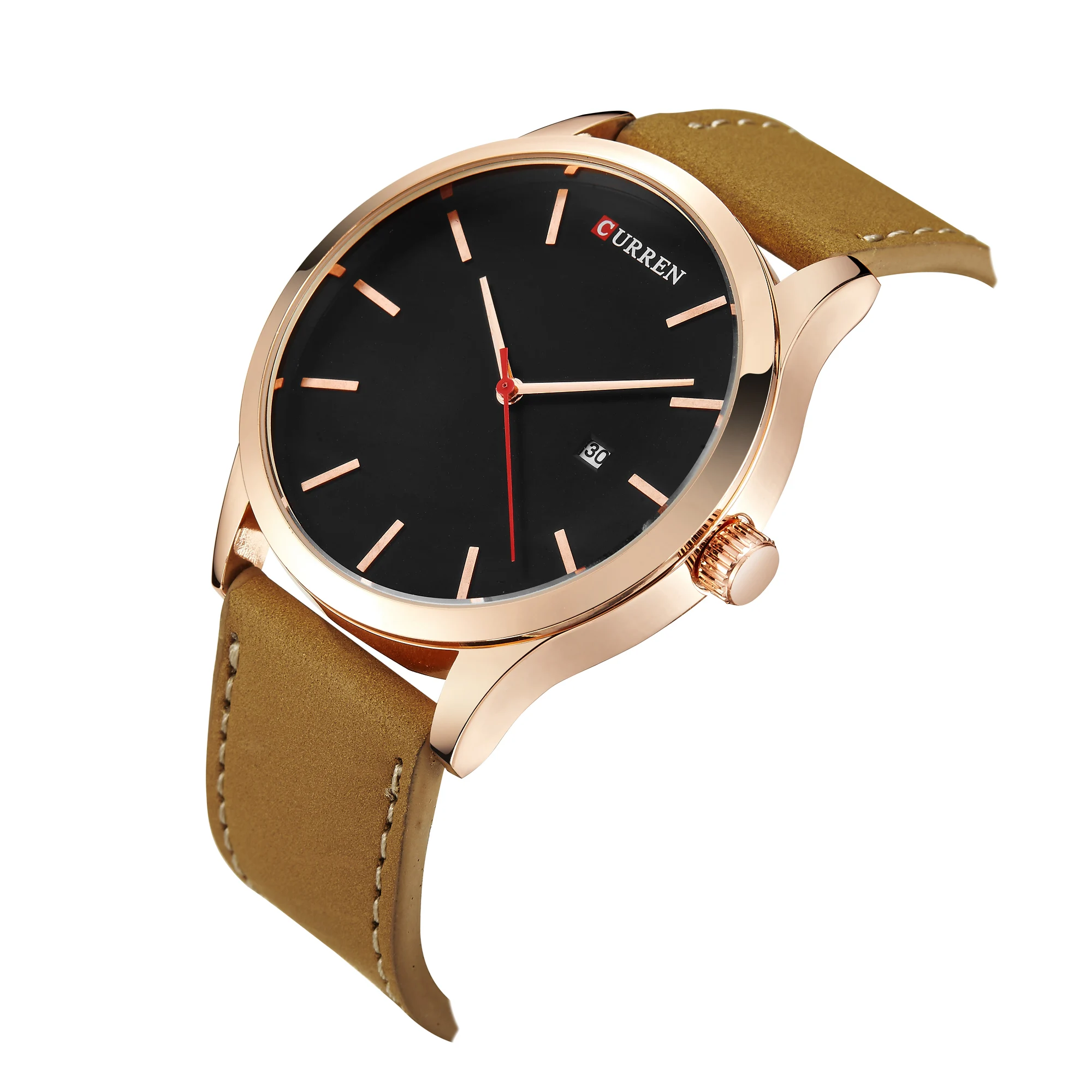 

CURREN Watches Men Leather Band Wristwatch Military Watches 2019 Luxury Business Design Quartz Watch Water Resistant Sport Watch