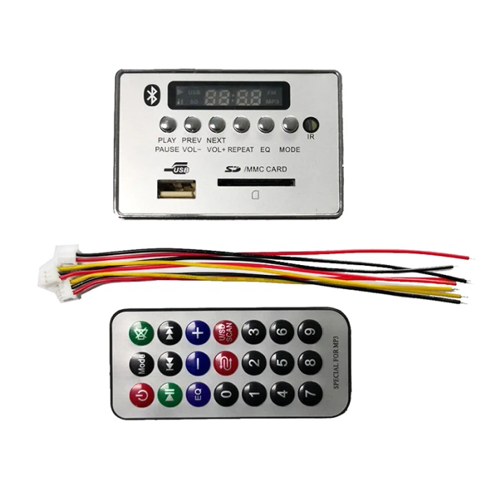 MP3 Bluetooth декодер модуль Плата с пультом дистанционного управления WMA WAV FM радио AUX 5 V/12 V SP99