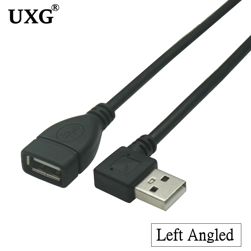 USB 2.0 A Male to Female 90° Angled Extension Cable - 10cm/20cm, Right/Left/Down/Up Description Image.This Product Can Be Found With The Tag Names Angled 90 degree usb male female adapt, Usb 30 20pin male female extension adapter angled 90 degree