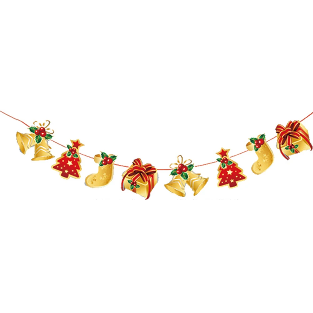 Santa Claus Flags New Year's Day Christmas Party Santa Party Decoration Snowman Flags