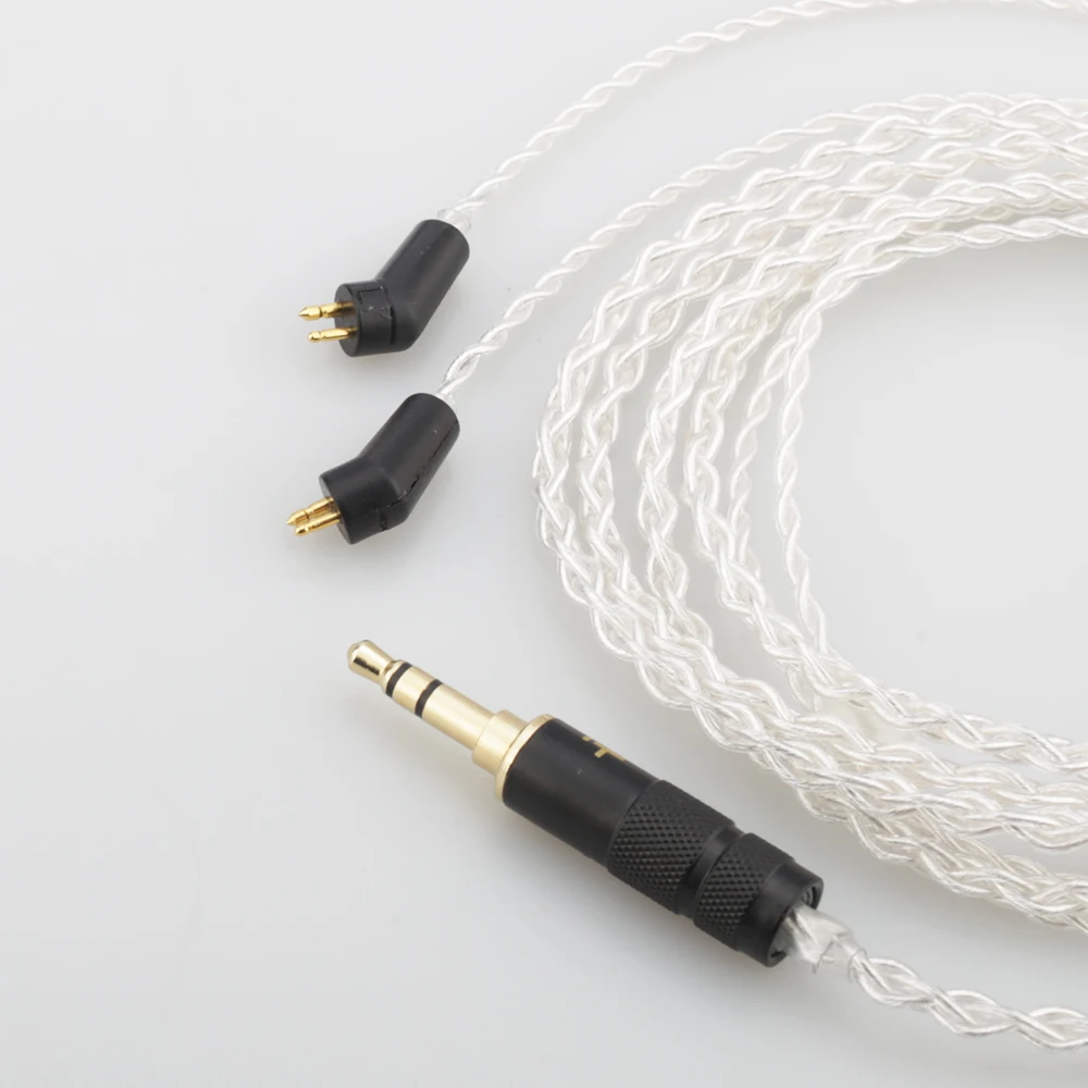 Hi-End 8 Cores 7N OCC Silver Plated Headphone Upgrade Cable For ER4P ER4B ER4S Headphones
