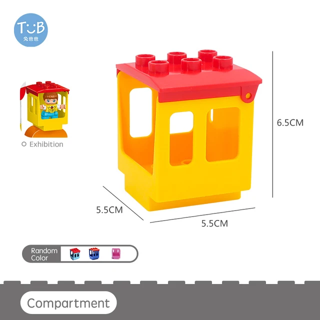 Big Size Block Bricks Train Tracks  Traffic Stop Lights Straight Track Black Accessories DIY Bricks Toys For Children Gift car