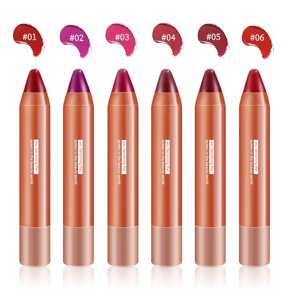 

6 Colors Lipstick Long-lasting Moisturizing No Fading Waterproof Color Lip Lips Makeup Matte Lipsticks makeup TSLM1
