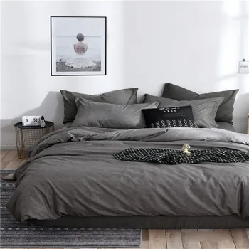 

Duvet cover Texture plain, green, gray, blue, jade simple Mediterranean Sea style 2/3pcs Quilt cover pillowcase