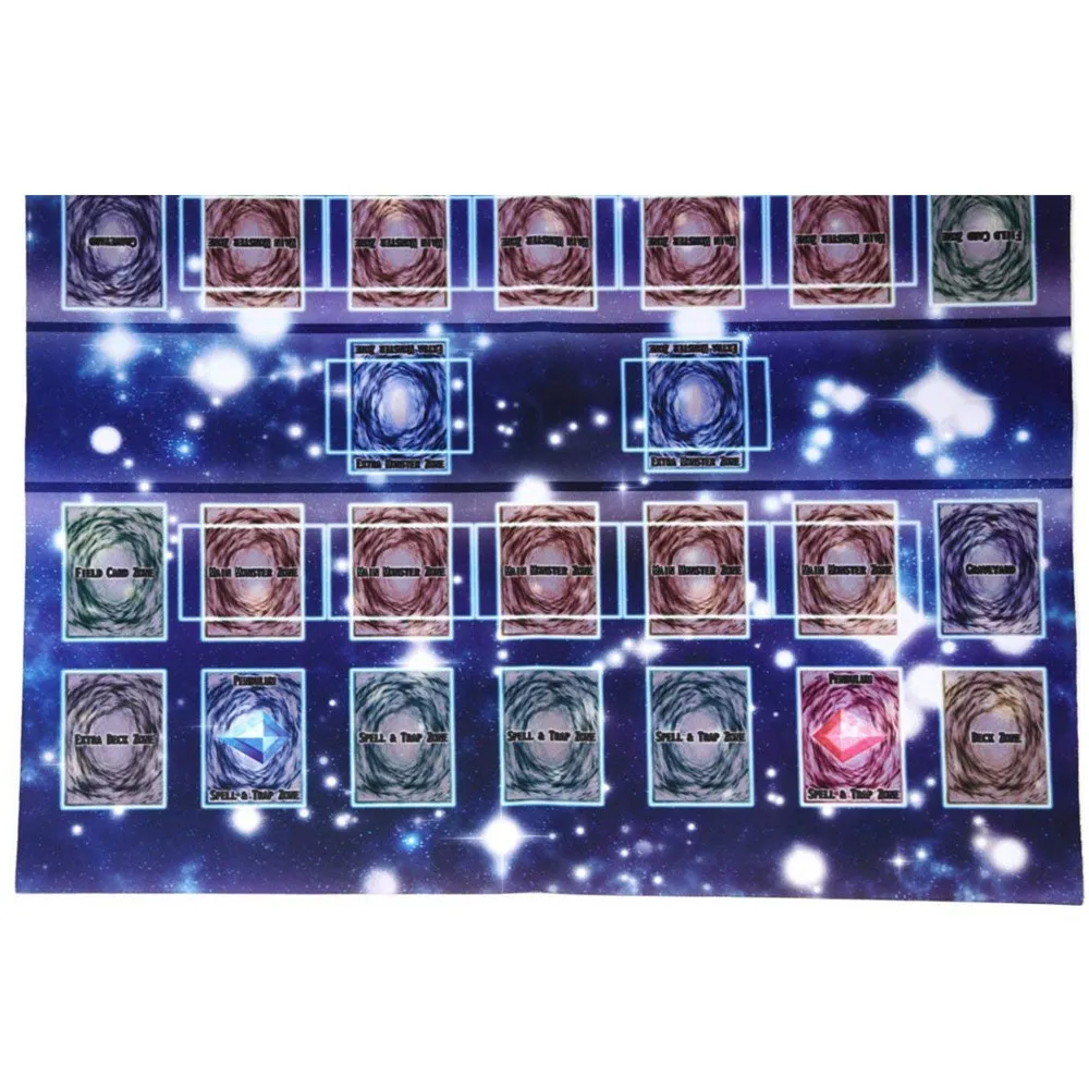 Резиновый игровой коврик 60x60 см для соревнований в стиле Галактики Yu gi oh карты
