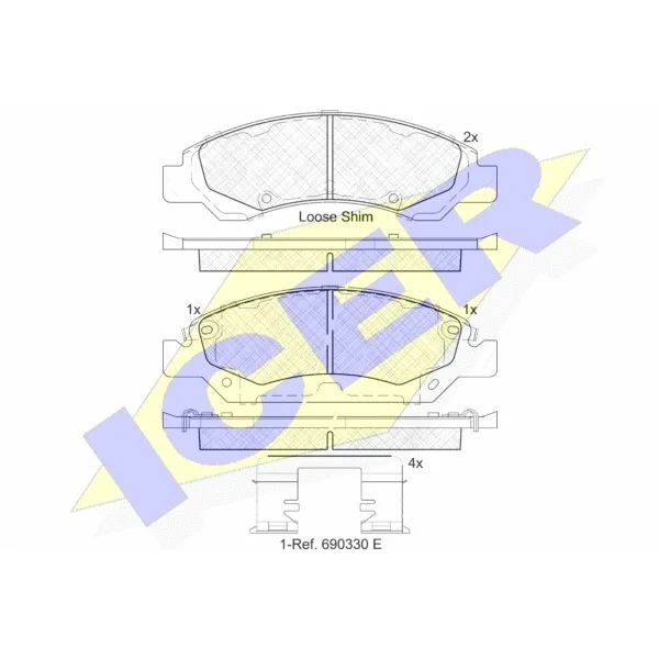 Колодки дисковые передние Chevrolet Tahoe, Cadillac Escalade, Ss