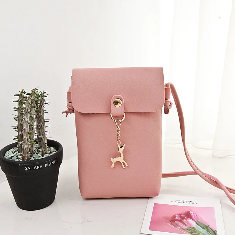 Bag 2 Pink Универсальная кожаная сумка для мобильного телефона, наплечный карман, кошелек, чехол, шейный ремешок для samsung S10, для iPhone X 8, для huawei P30 V20 - Цвет: Bag 2 Pink