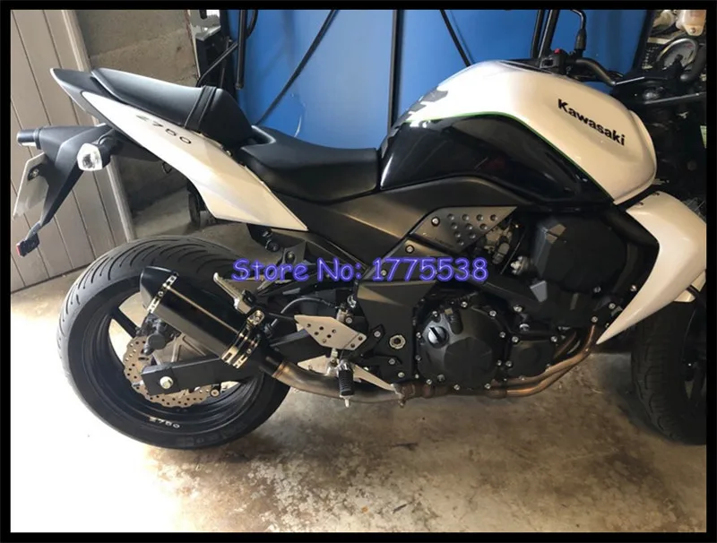 Для Z750 2007-2012 побег на мотоцикле мото полная система Соединительная труба из углеродного волокна выхлопная труба глушителя для мотоцикла Соединительная средняя труба Z750