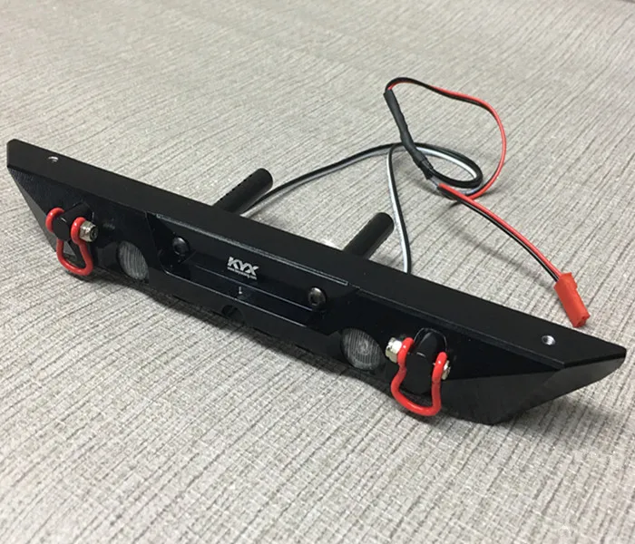 

KYX Racing Aluminum Alloy Rear Bumper with Lights Upgrades Parts Accessories for RC Crawler Car Axial SCX10 II 90046 90047