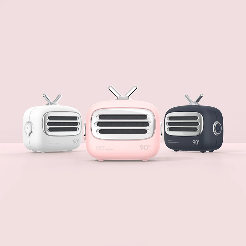 Retro Bluetooth Speaker Vintage Mini Bluetooth Speaker Nostalgic Heavy Bass 3D Stereo Surround Hifi Sound Effects Tf Usb Aux