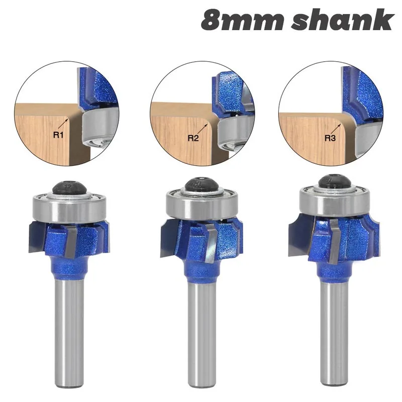 

1Pcs Woodworking Milling Cutter 8mm Shank 4 Teeth Trimming Cutter Trimmer Router Bit Machine Tools Accessories Hand Tools