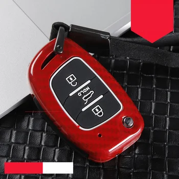 

Fashion New Zinc alloy+silica gel Car Key Case For Hyundai Tucson Creta ix25 i10 i20 i30 Verna Mistra Elantra Santa Fe 2015-2019