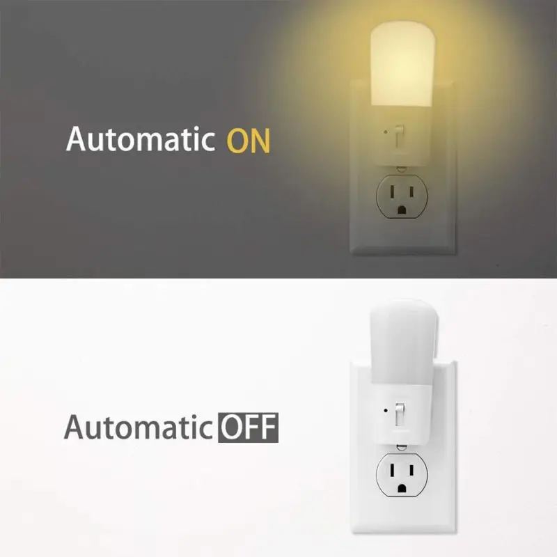 

2020 New 1 Pair Plug in Night Light Dimmable Dusk to Dawn Sensor Lamp for Bedroom Stairs