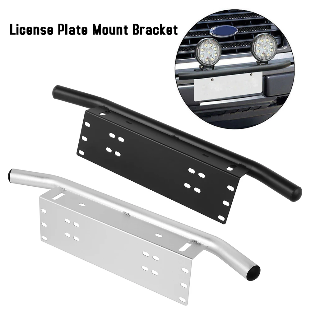 Hot New Aluminum Alloy License Plate Holder Spot Light Mounting Bracket Car Truck Bull Bar Bumper Frame | Автомобили и мотоциклы