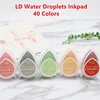 DIY Creative Water Drop Inkpad Set  Inkpads Scrapbooking Oil Rubber Stamps Ink Pad  Shape Kwaii Wedding Book Decoration ► Photo 3/6